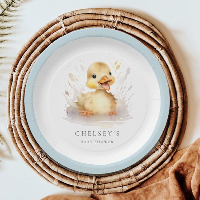 Little Duckling Baby Shower Paper Plate (Creator Uploaded)