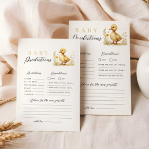 Little Duckling Baby Shower Prediction Advice Game Stationery