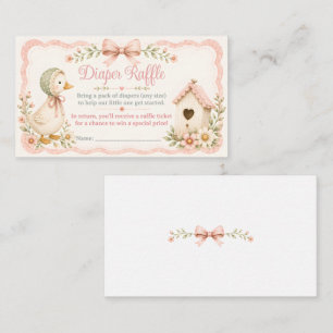 Little Duckling Dreams Diaper Raffle Ticket Enclosure Card