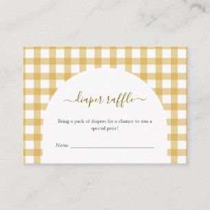 Little Duckling Duck Baby Shower Diaper Raffle Enclosure Card