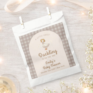 Little Duckling Farmhouse Gingham Baby Shower Favour Bag