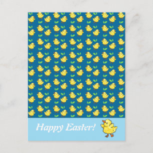 Little Ducks Happy Easter Postcard
