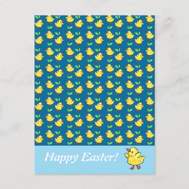 Little Ducks Happy Easter Postcard (Front)