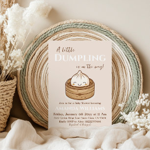 Little Dumpling Asian Gender Neutral Baby Shower Invitation