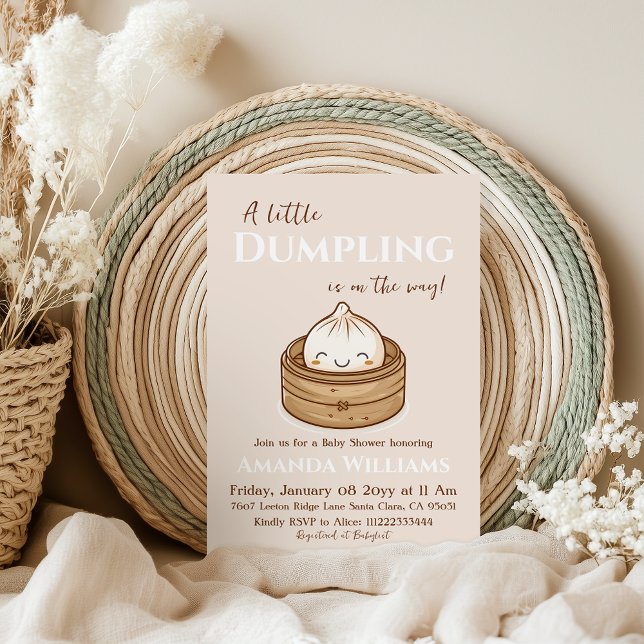 Little Dumpling Asian Gender Neutral Baby Shower Invitation (Creator Uploaded)