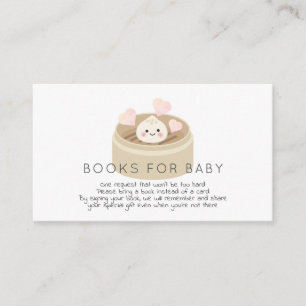 Little Dumpling Baby Shower Book Request Enclosure Card