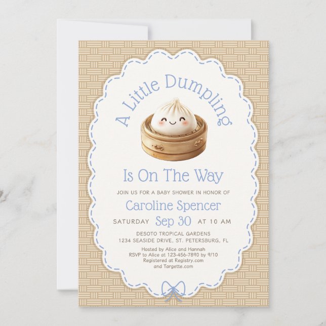 Little Dumpling Baby Shower Invitation (Front)
