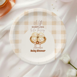 Little Dumpling Baby Shower Paper Plate