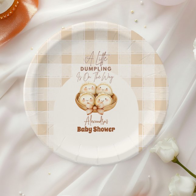 Little Dumpling Baby Shower Paper Plate (Creator Uploaded)