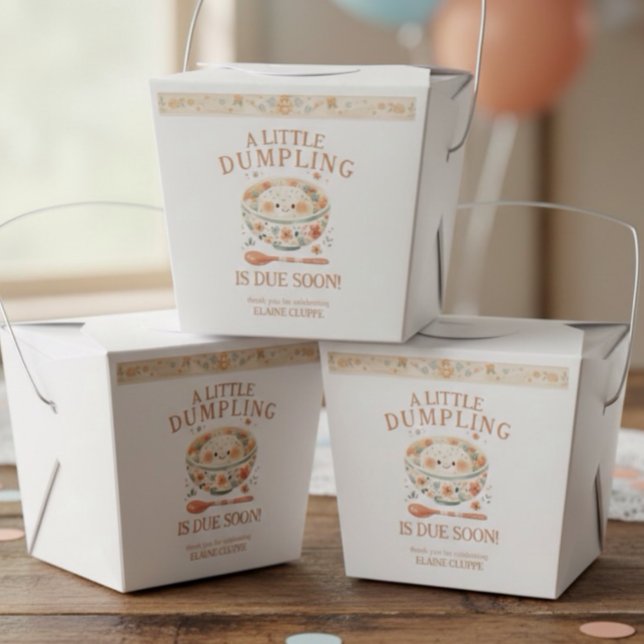 Little Dumpling Bao Bun Baby Shower Favour Box (Creator Uploaded)