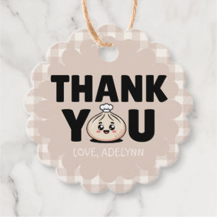 Little Dumpling Bao Dim Sum Thank You Favors  Favour Tags