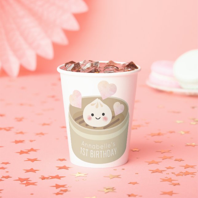 Little Dumpling Birthday Paper Cups (Insitu)