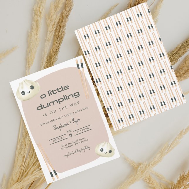 Little Dumpling Dim Sum Baby Shower Invitation (Creator Uploaded)