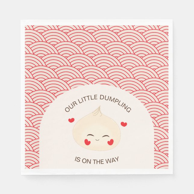 Little Dumpling Dim Sum Baby Shower Napkin (Front)