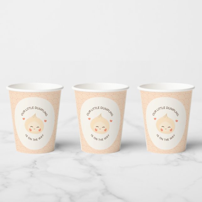 Little Dumpling Dim Sum Baby Shower Paper Cups (Multi)