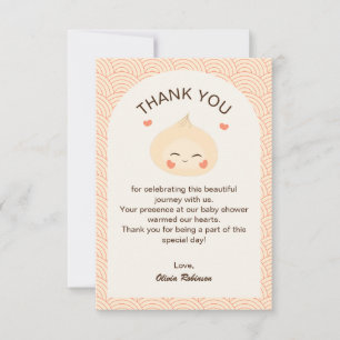Little Dumpling Dim Sum Baby Shower Thank You Card