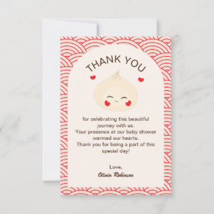Little Dumpling Dim Sum Baby Shower Thank You Card