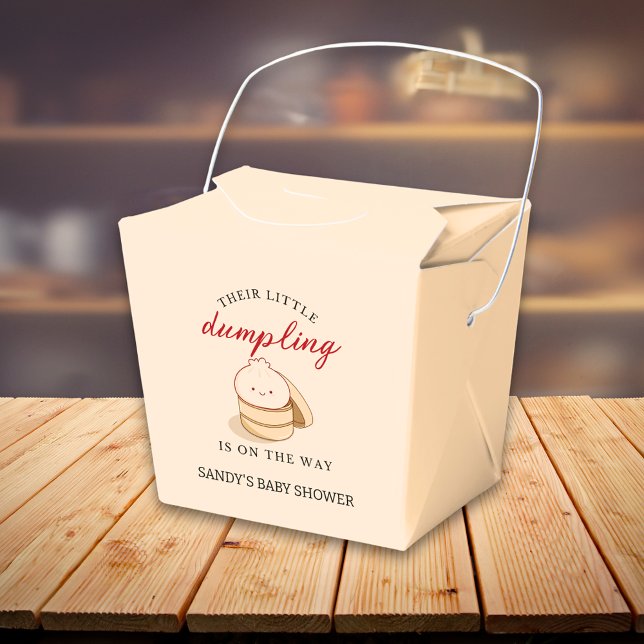 Little Dumpling Gender Neutral Kawaii Baby Shower Favour Box (LITTLE DUMPLING baby shower favor boxes)