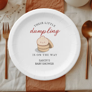 Little Dumpling Gender Neutral Kawaii Baby Shower Paper Plate