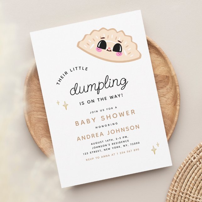 Little Dumpling Kawaii Gender Neutral Baby Shower Invitation (Creator Uploaded)