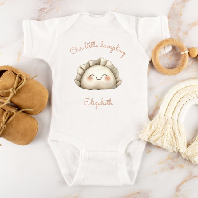 Little Dumpling Personalised Dim Sum Terracotta Baby Bodysuit (Creator Uploaded)