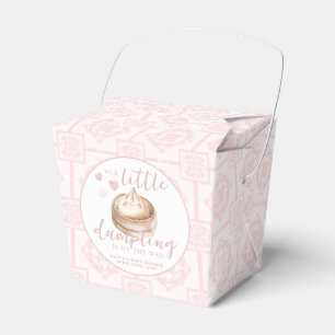 Little Dumpling Pink Watercolor Baby Shower Favour Box