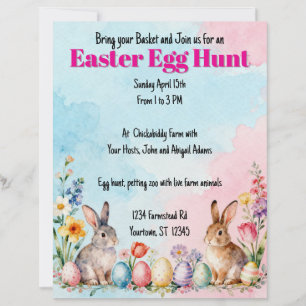 Little Easter Bunnies Egg Hunt Invitation
