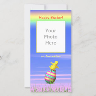 Little Easter Chicken Wings Photo Holiday Card