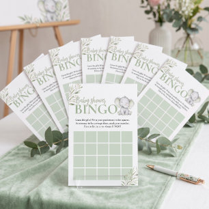 Little elephant Baby Girl Bingo Baby Shower Game