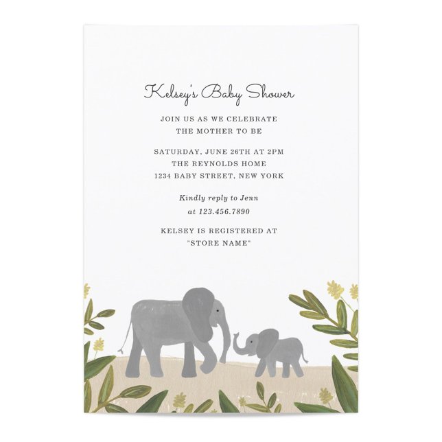 Little Elephant Baby Shower Invite (Creator Uploaded)
