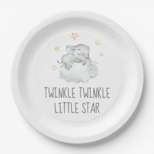 Little Elephant Boy Twinkle Twinkle Little Star Paper Plate