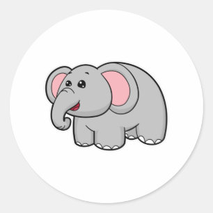 Little Elephant Classic Round Sticker