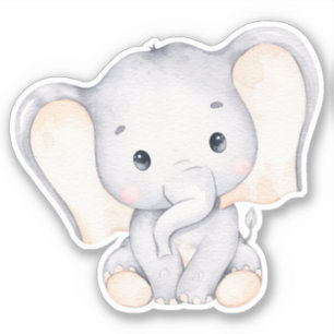 Little Elephant Cute Animal Sticker