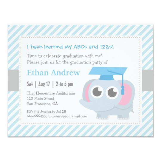 little elephant kids kindergarten graduation party kindergarten graduation party invitations