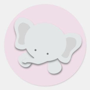 Little Elephant {Pink}   Stickers