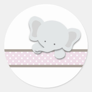 Little Elephant {Pink}   Stickers
