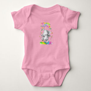 Little Elephant Splash of Colour Parade Baby Bodysuit