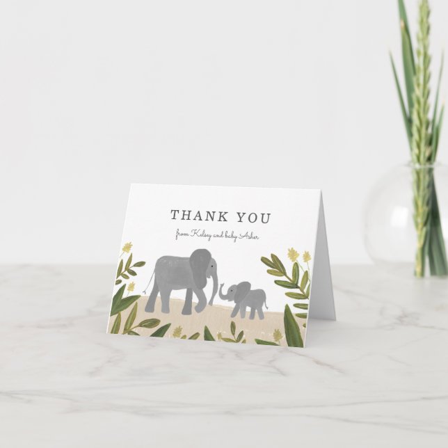 Little Elephant Thank You Note (Front)