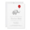 Little Elephant with Balloon Birthday Invitation 2