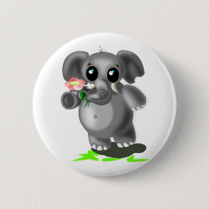 Little Elephant with Flower Button - Your Colours