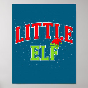 Little Elf Christmas Family Matching Group Xmas  Poster