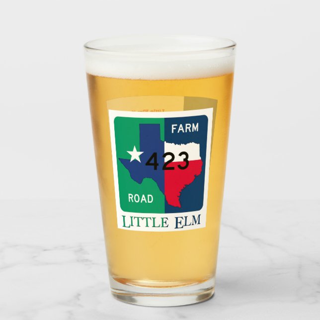 Little Elm, Texas, & FM 423 Rd, Pint Glass (Front Filled)