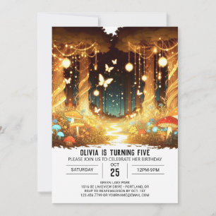 Little Enchanted Woodland Digital Birthday Invitation