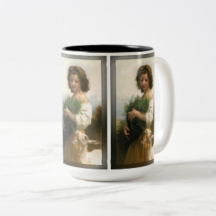 Little Esmeralda by William-Adolphe Bouguereau Two-Tone Coffee Mug