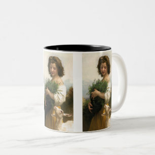 Little Esmeralda by William-Adolphe Bouguereau Two-Tone Coffee Mug