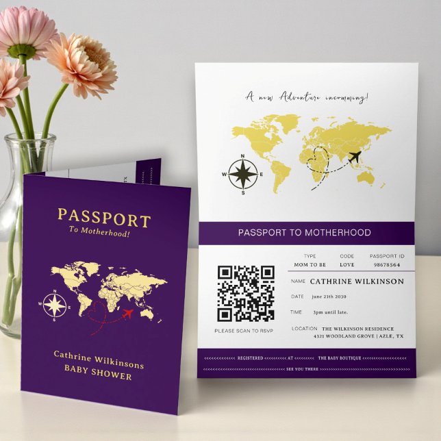 little explorer Baby Shower Passport Card (Creator Uploaded)
