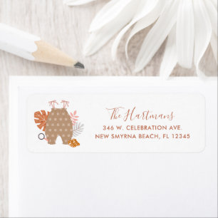 Little Explorer Boho Baby Shower Return Address Label