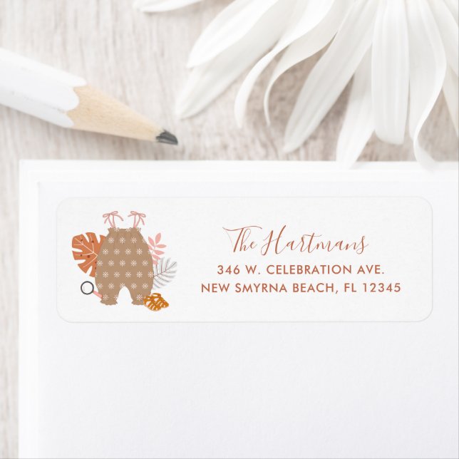 Little Explorer Boho Baby Shower Return Address Label (Insitu)
