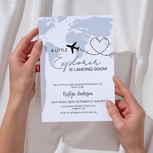 Little Explorer Boy Baby Shower Invitation