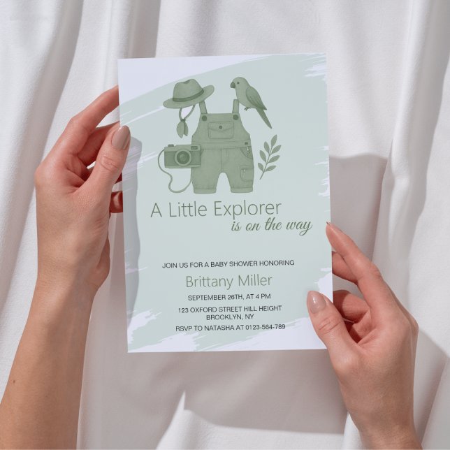 Little Explorer Gender Neutral Baby Shower Invitation (Creator Uploaded)